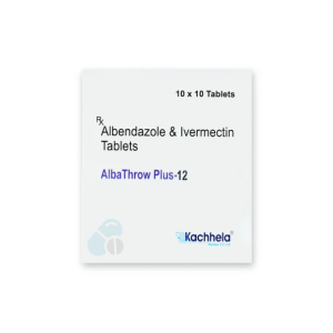 AlbaThrow Plus-12 Albendazole and Ivermectin tablets pack